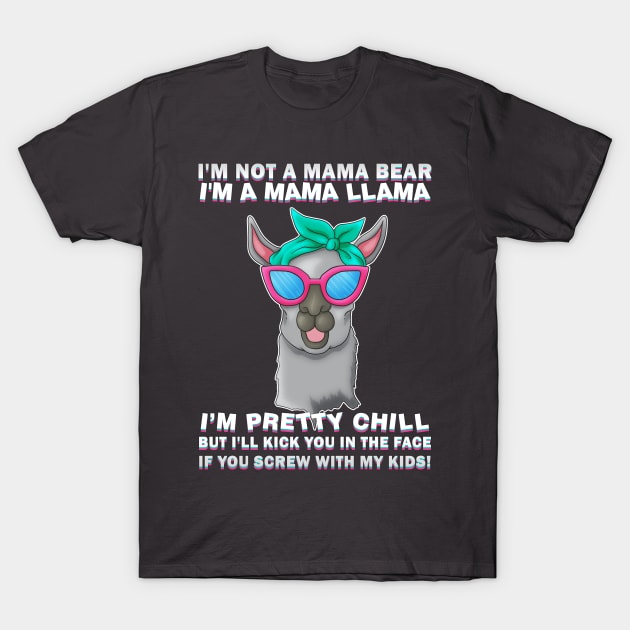 Mama Llama T-Shirt by Jarrodjvandenberg